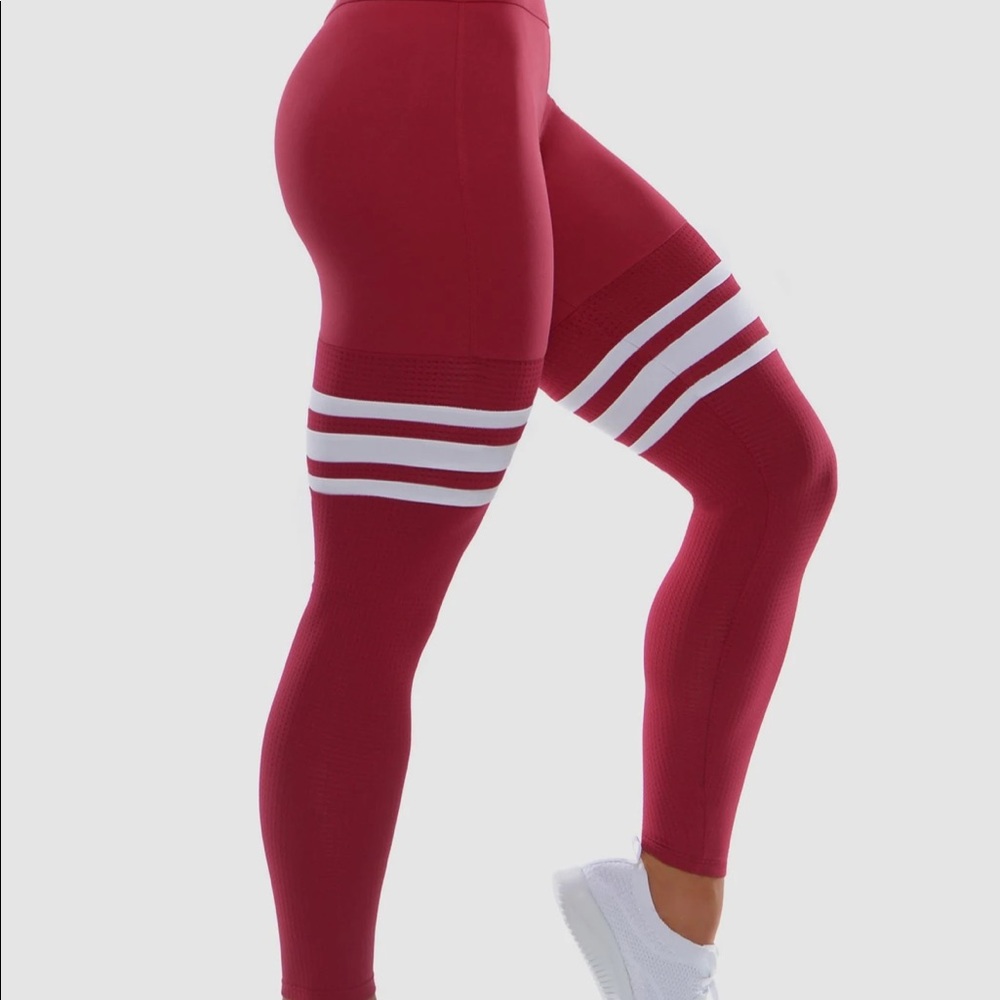 Maroon Thigh High Leggings